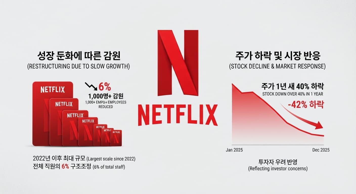 넷플릭스, 성장 둔화에 1천명 감원…2022년 이후 최대 규모